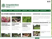 Tablet Screenshot of geografiskhave.dk